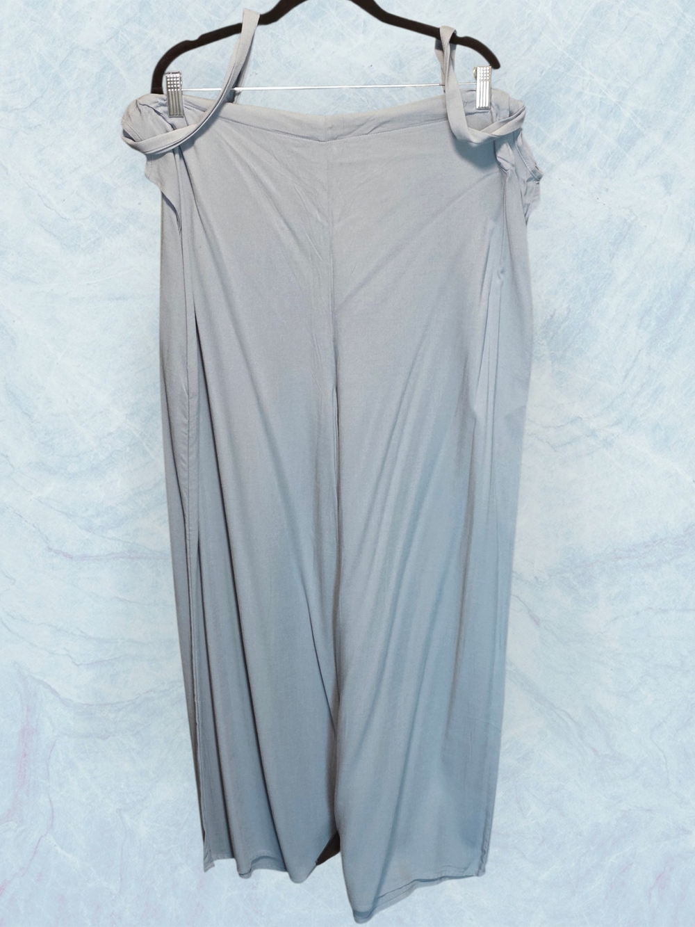 Zenana Outfitters Light Gray Wide-Leg Jumpsuit